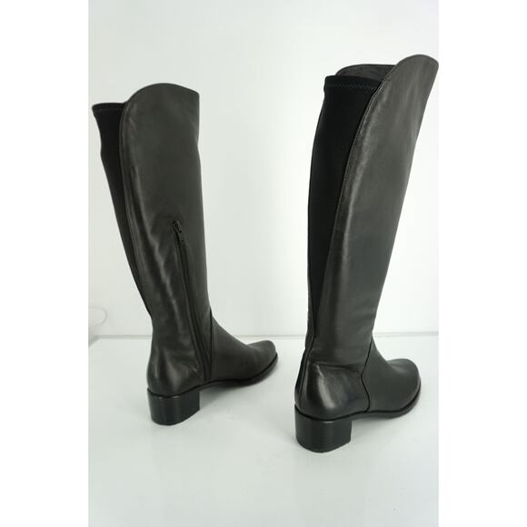 Stuart Weitzman Black leather Arlington Stretch riding boots Size 5.5 New $595 - Picture 8 of 12